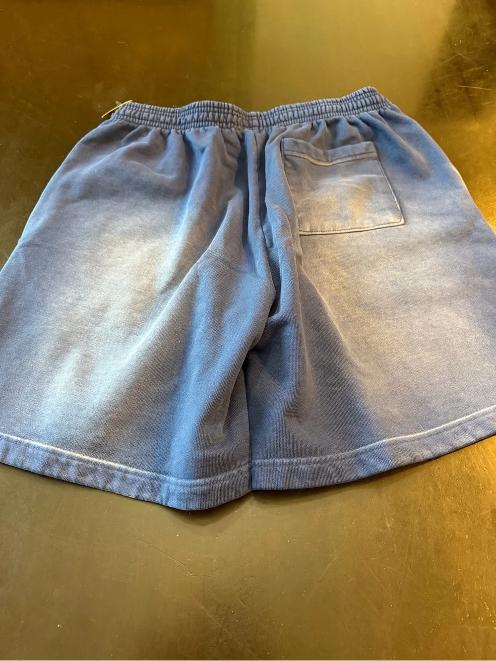 Anti Social Social Club Blue Shorts with Yellow Logo